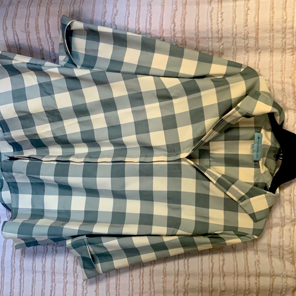 TUCKERNUCK royal material checked blouse size L NEOT
